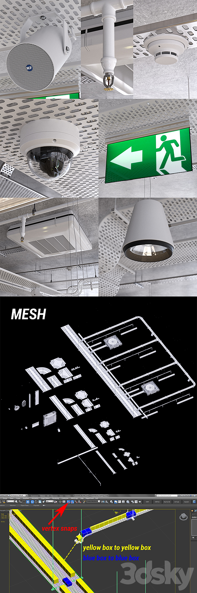 Commercial electric and fire fighting (vray GGX. corona PBR) 3d