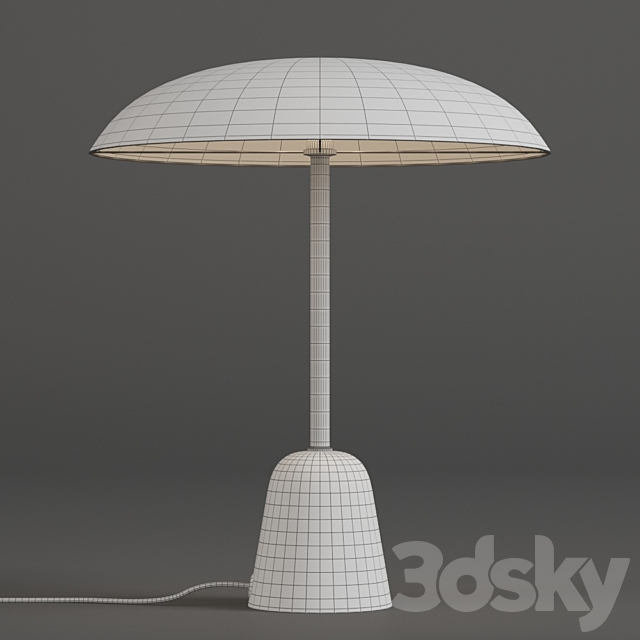 John Lewis LED Table Lamp Satin Brass 3d