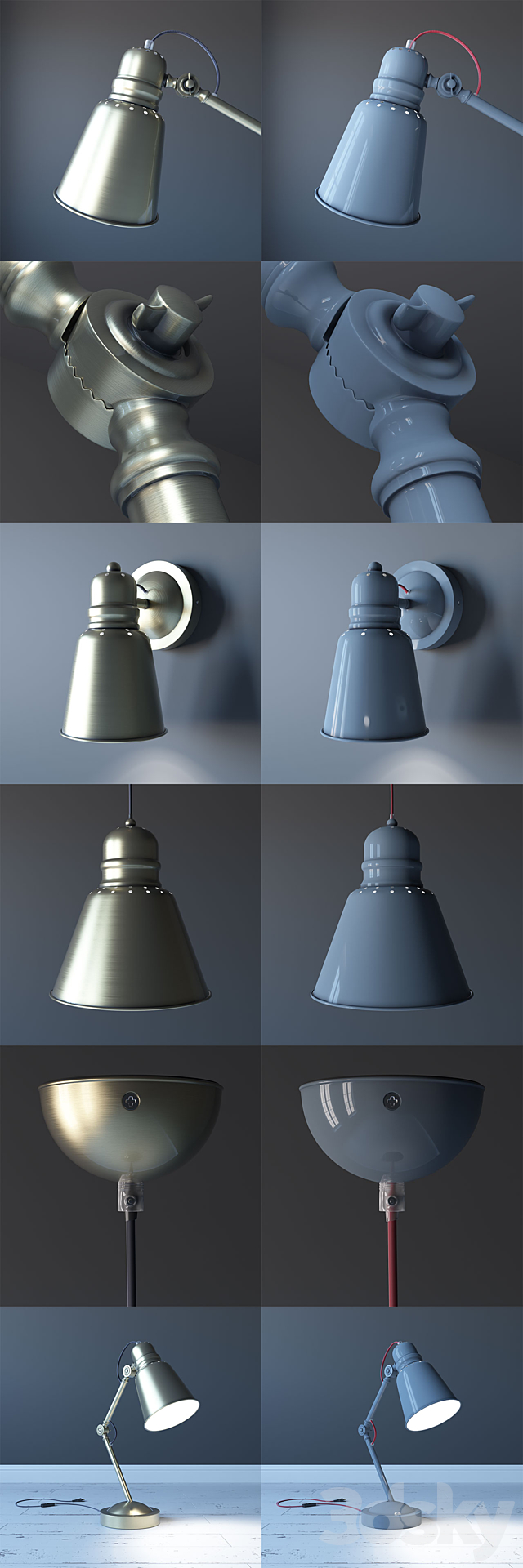 A set of Regenbogen Life lamps from the Hof collection 3DSMax File - thumbnail 2
