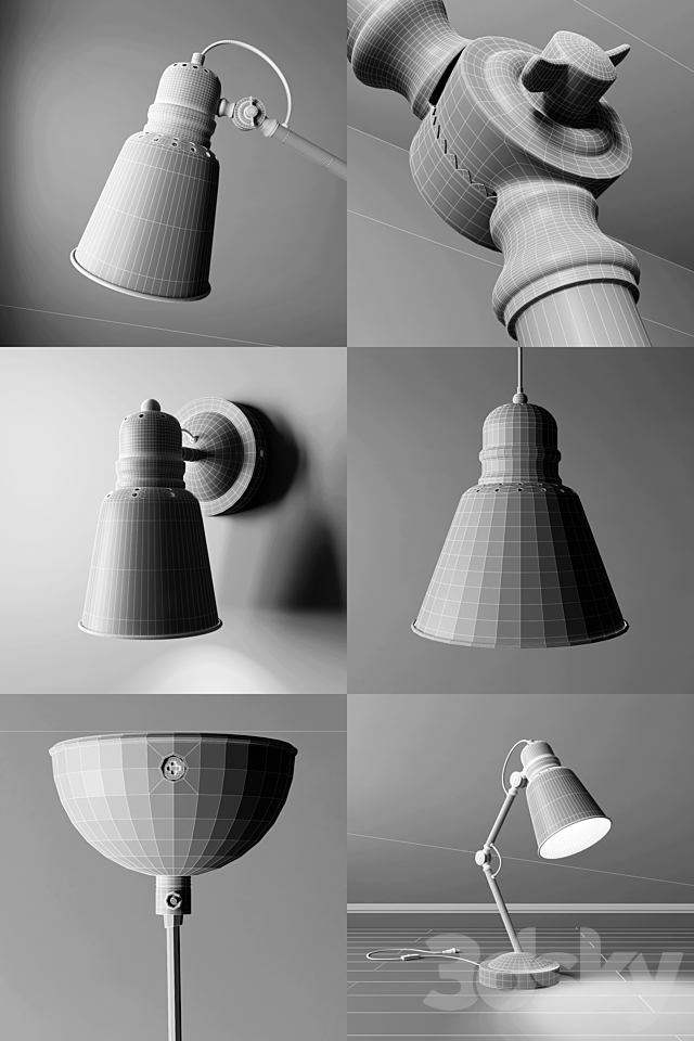 A set of Regenbogen Life lamps from the Hof collection 3DSMax File - thumbnail 3