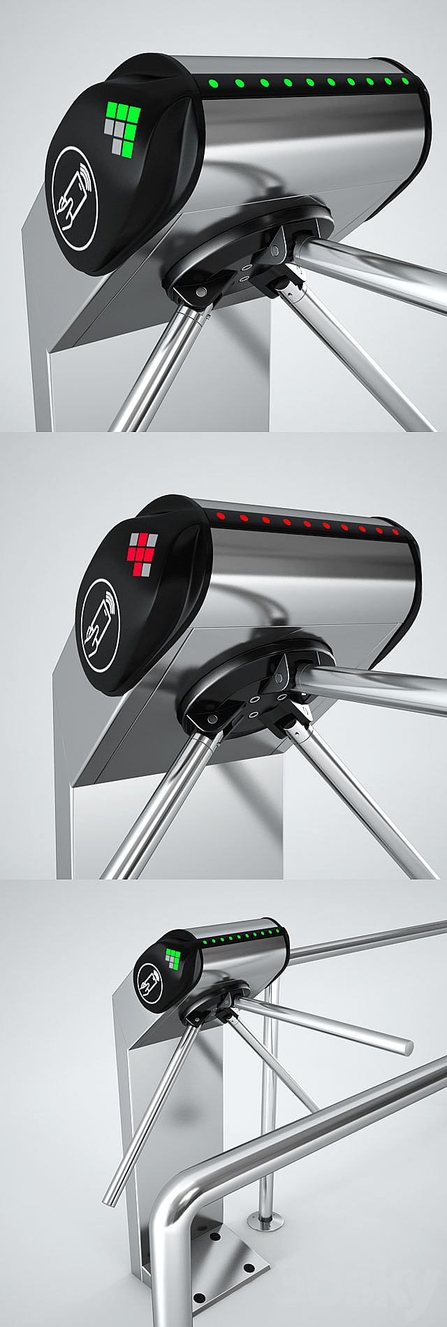 Turnstile PERCo-TTR-08A 3d