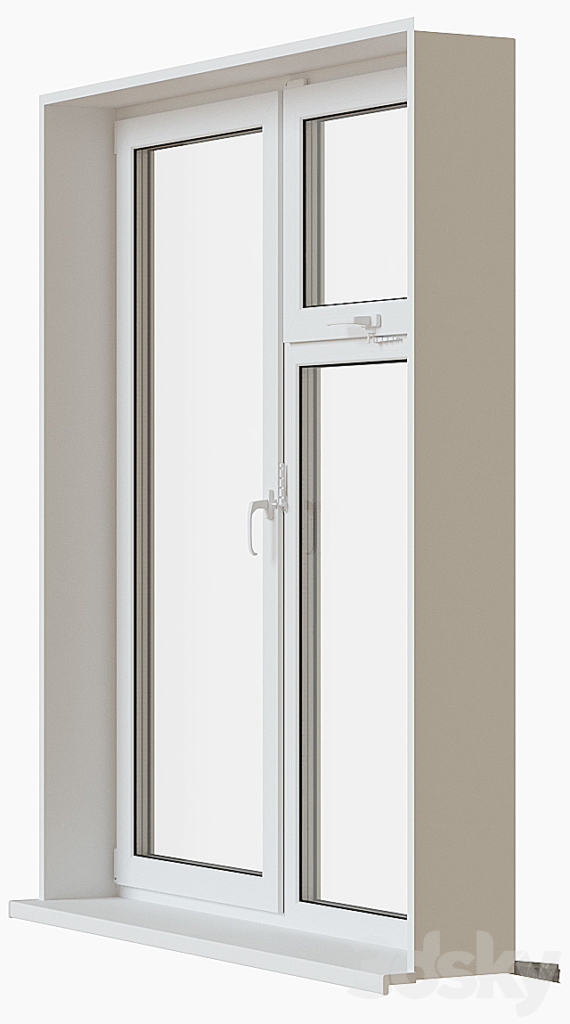 A set of plastic windows 3d