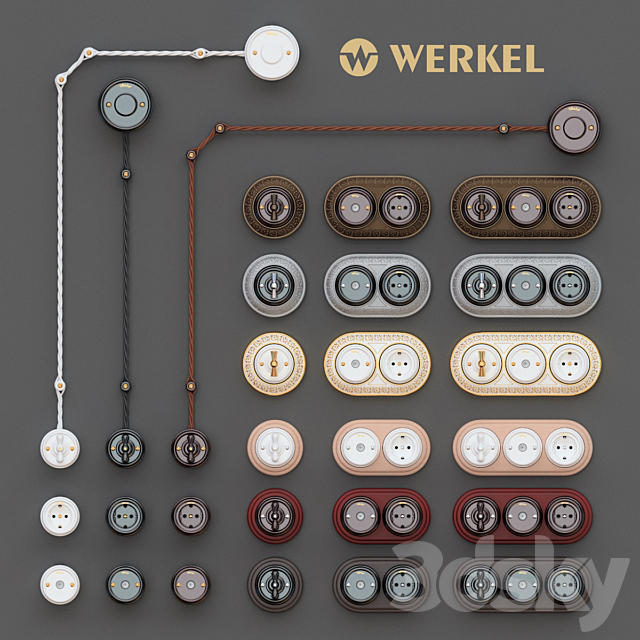 Switches and sockets Werkel Retro 3DSMax File - thumbnail 1