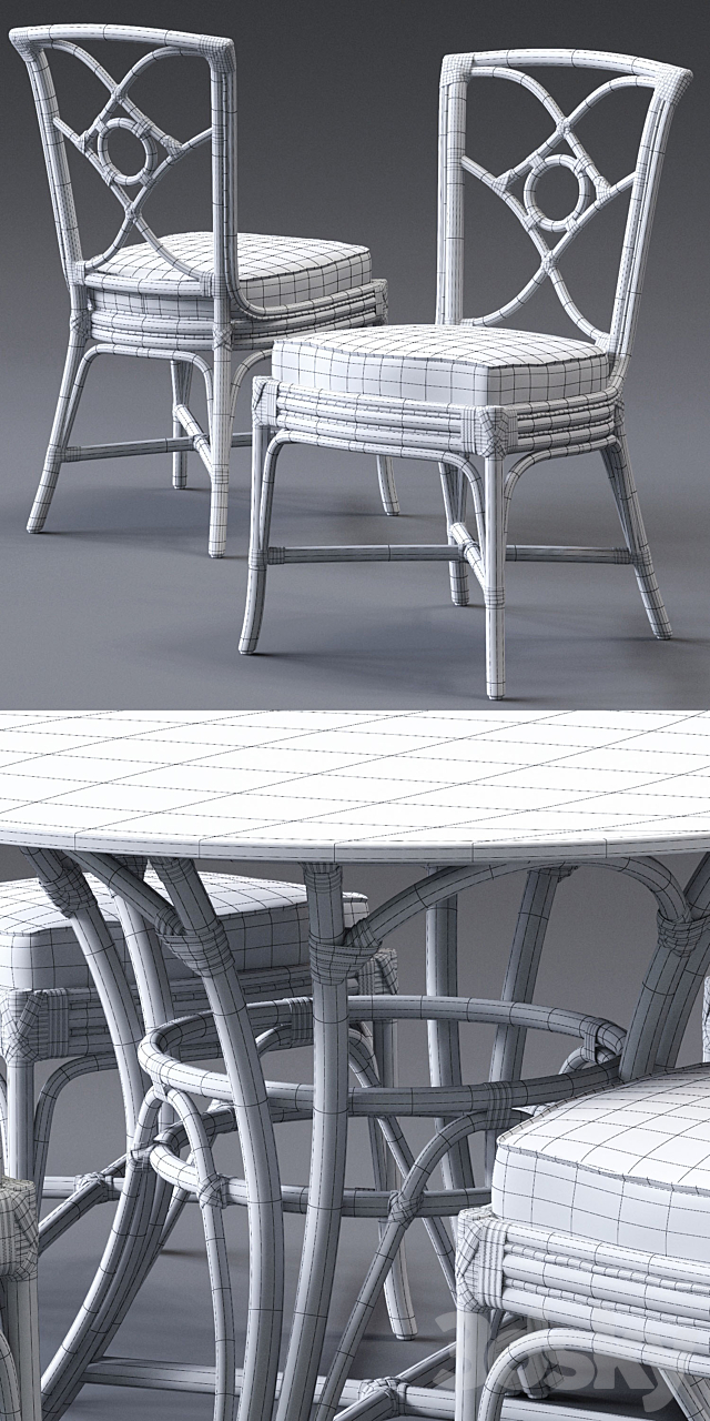 Dolcefarniente ORTENSIA Chair & IRENE Table 3DSMax File - thumbnail 3