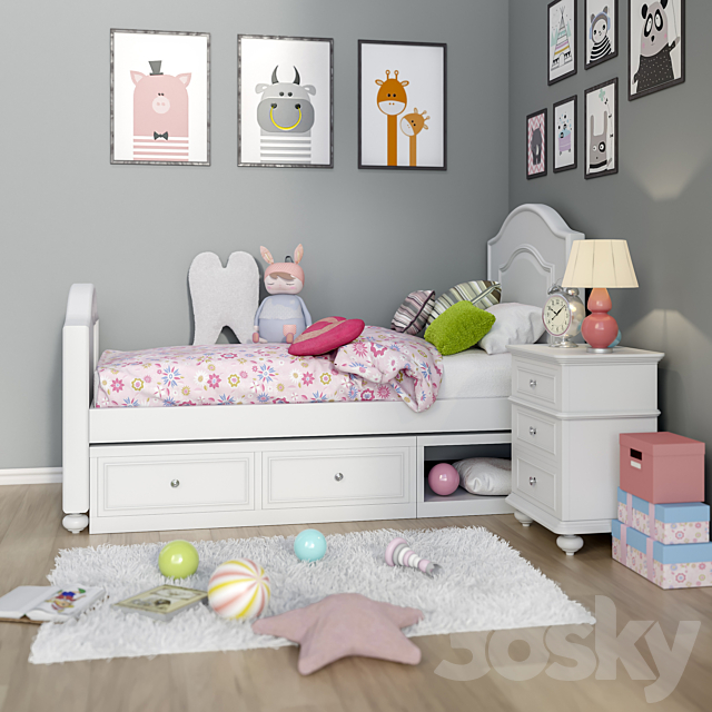Set of furniture and accessories for the bedroom Legacy Classic set 4 3d