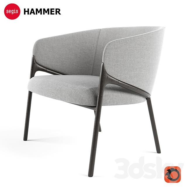 HAMMER | Armchair 3DSMax File - thumbnail 1