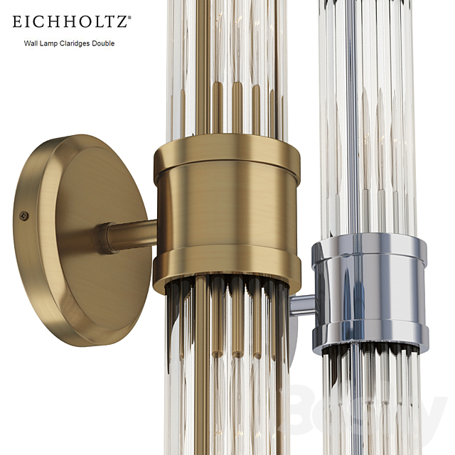 EICHHOLTZ Wall Lamp Claridges Double 111018 111016 3DSMax File - thumbnail 3