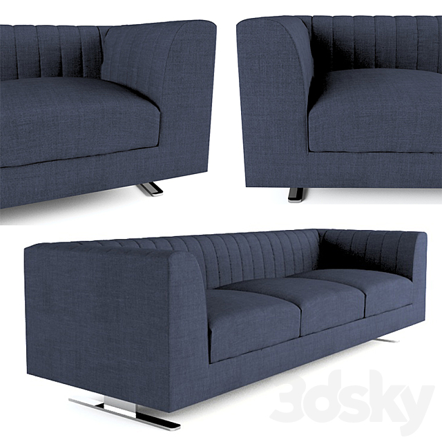 Tacchini Quilt sofa 3DSMax File - thumbnail 2