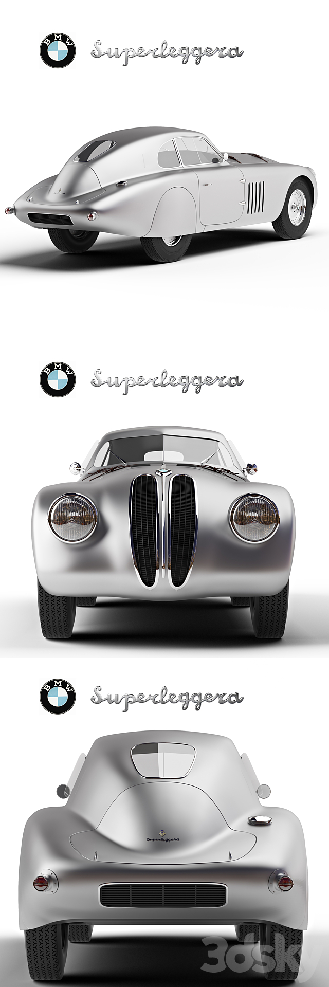 BMW 328 Mille Miglia Touring Coupe 3d