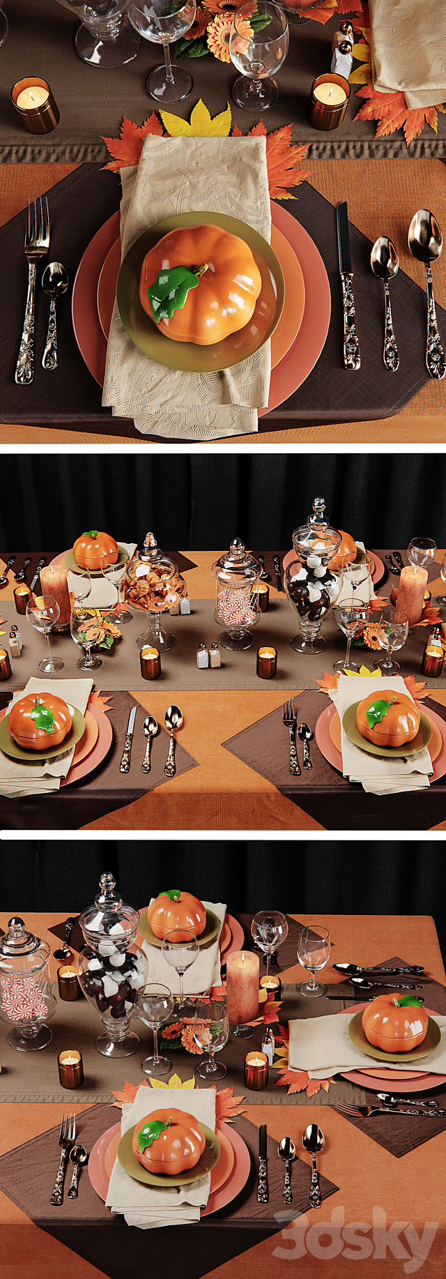 At the contest table setting in the style of Halloween 3DSMax File - thumbnail 2