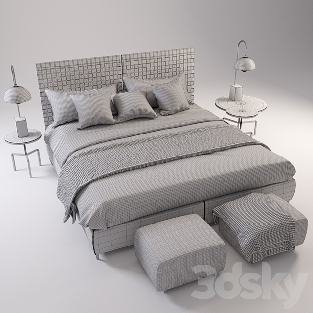 Flexform Cestone Bed 3d