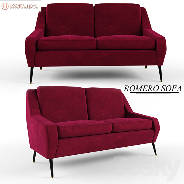 Romero sofa 3DSMax File - thumbnail 1