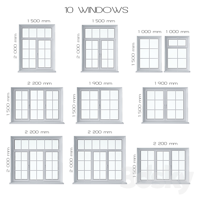 Window Set 3 3d