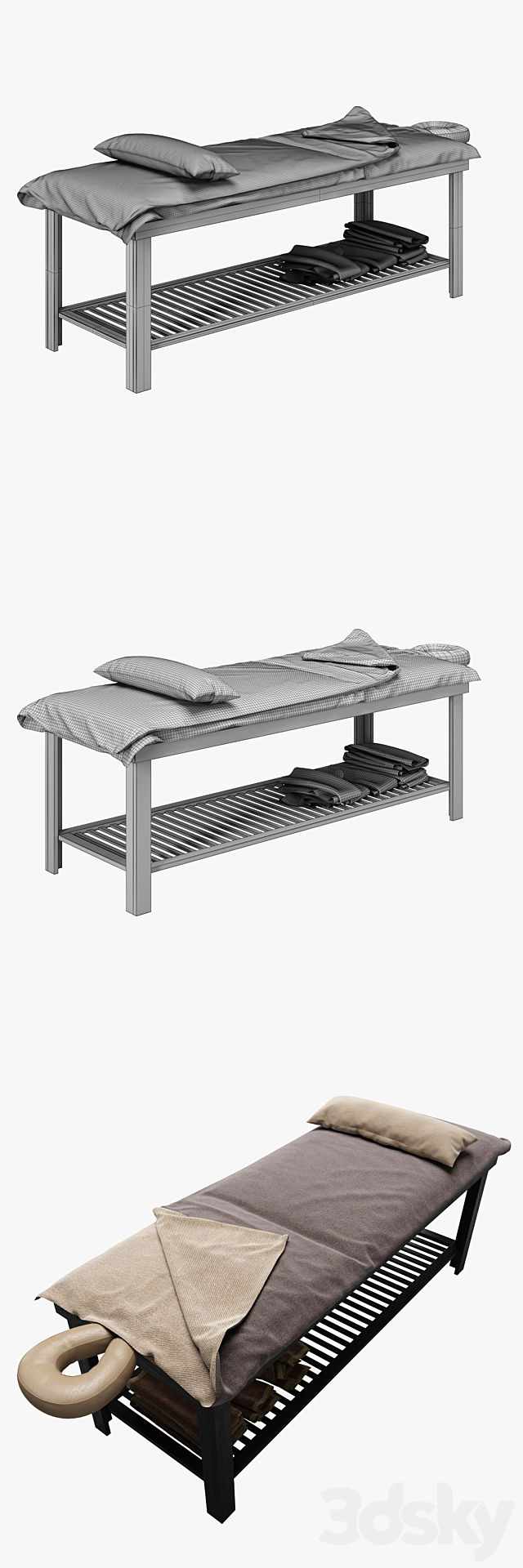 Spa Bed Massage Table 3DSMax File - thumbnail 2