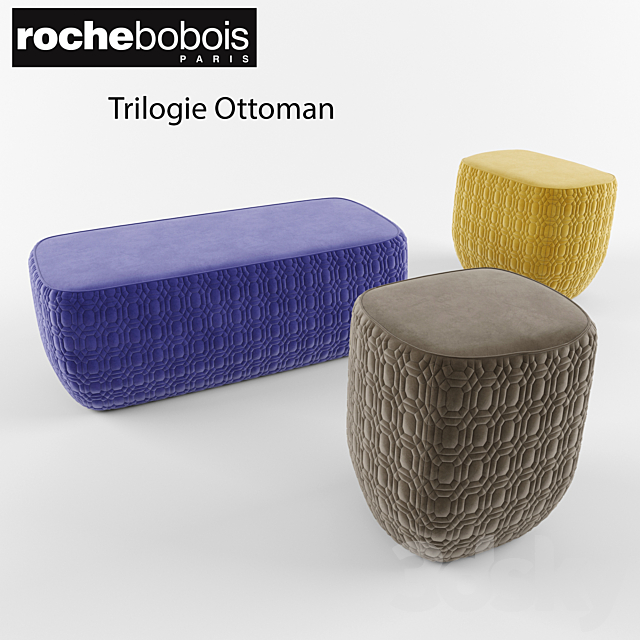 Roche Bobois Trilogie Ottoman 3DSMax File - thumbnail 1