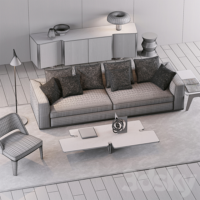 Minotti Set 11 3d