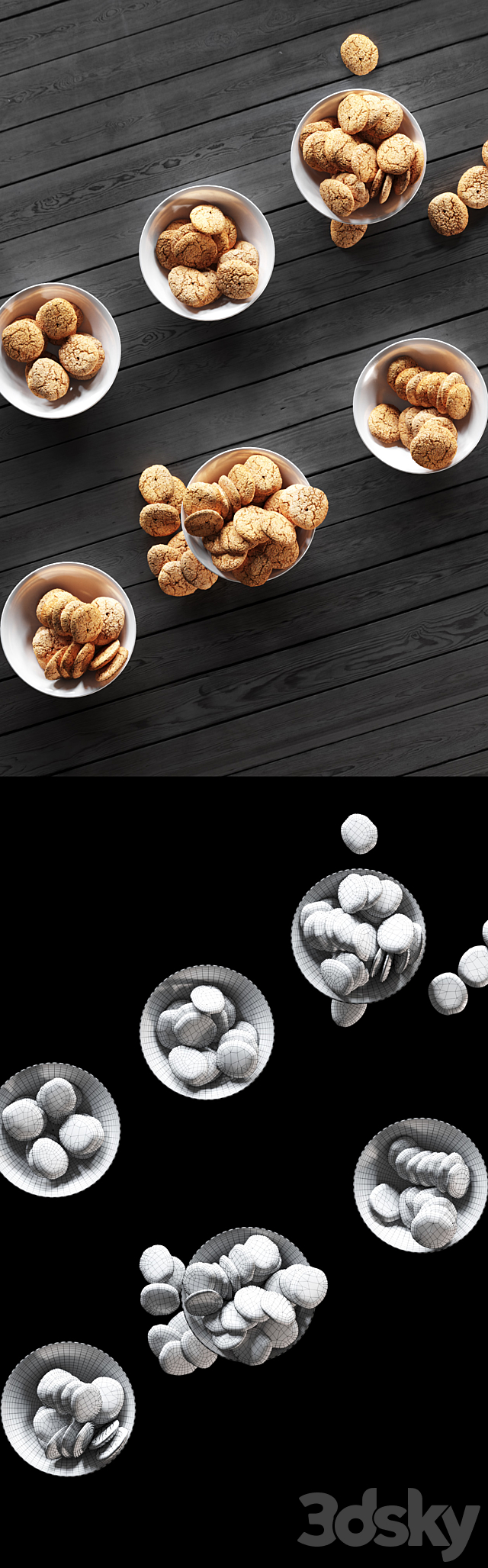 Biscuit. 6 models 3d