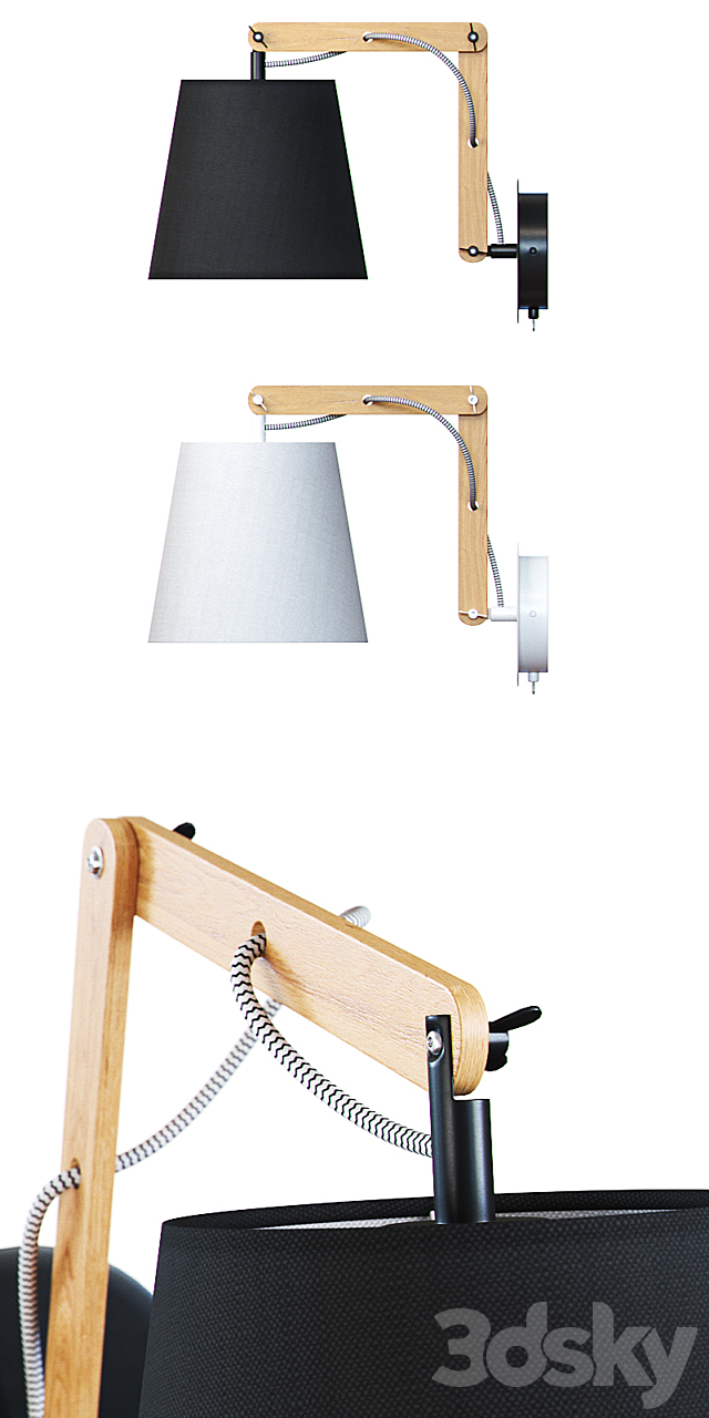 Arte Lamp A5700AP-1BK PINOCCIO sconce (wall lamp) 3d