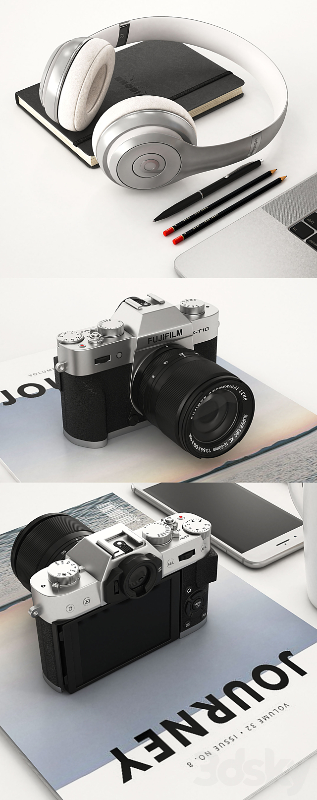 Workplace Silver MacBook 3d