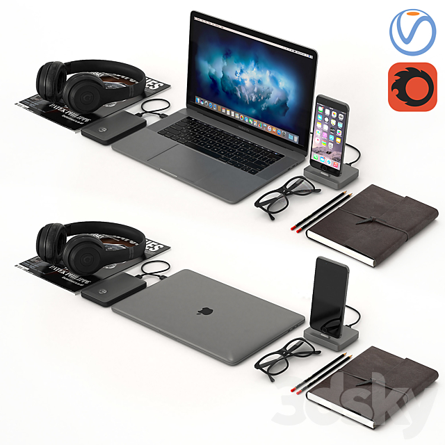 Workplace Space Gray MacBook Free Download