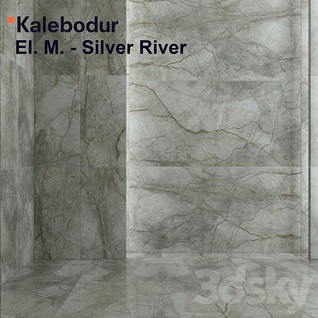 Tile Kale Elegant Marbles – Silver River 3DSMax File - thumbnail 2