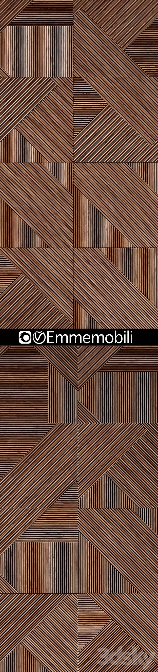 Emmemobili STRIPES BOISERIEwalnut panels 3DSMax File - thumbnail 3