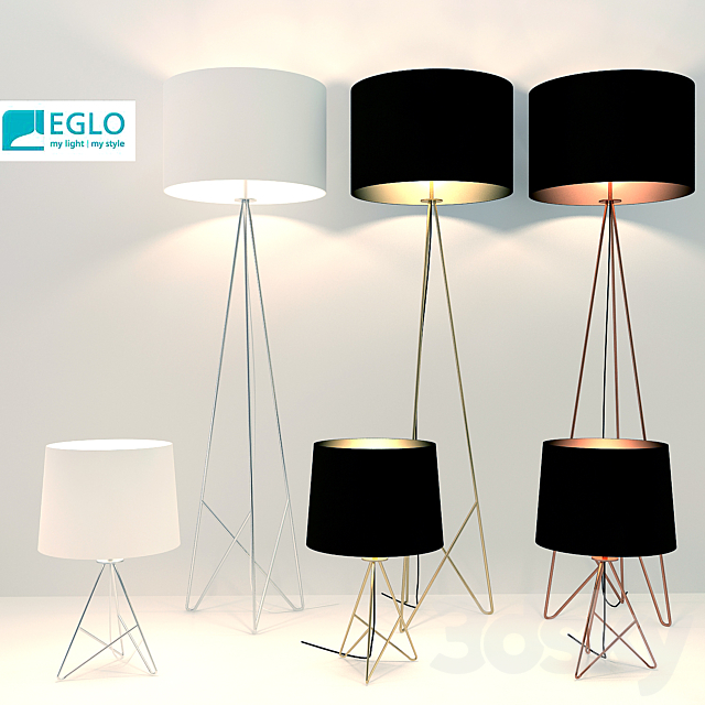 Eglo floor lamp and desk top 3DSMax File - thumbnail 1