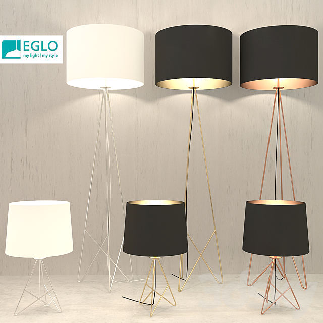 Eglo floor lamp and desk top 3DSMax File - thumbnail 3