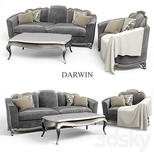 Sofa and Chair Darwin 3DSMax File - thumbnail 1
