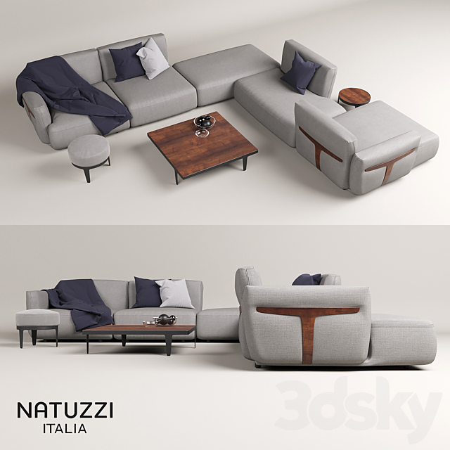Natuzzi HERMAN sofa 3DSMax File - thumbnail 1