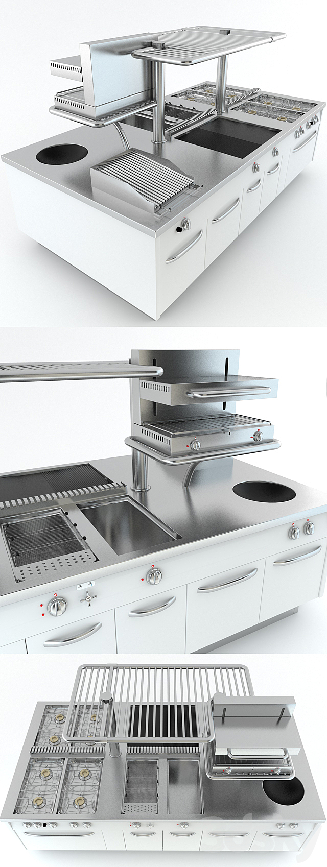 Modular Sensation cooking island 3d