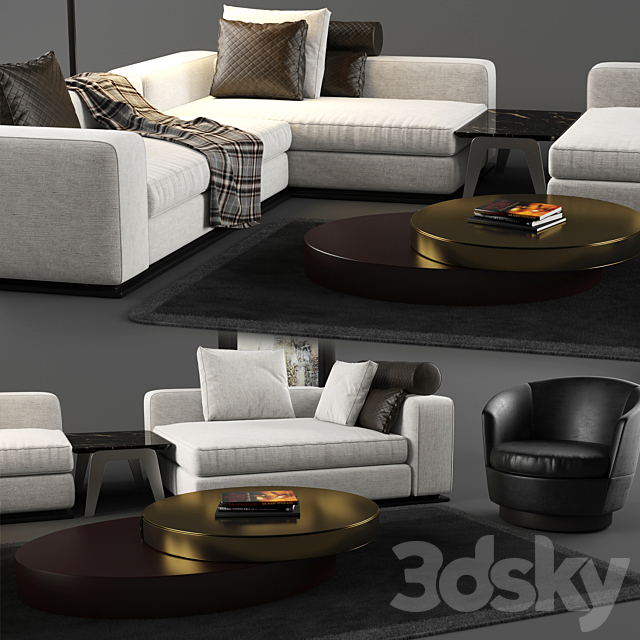 Minotti set 01 3d