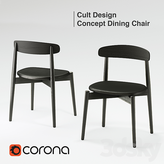 Cult Design Concept Dining Chair 3DSMax File - thumbnail 1