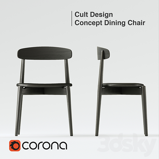 Cult Design Concept Dining Chair 3DSMax File - thumbnail 2