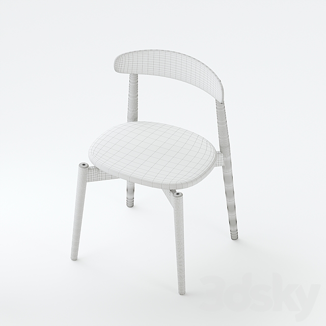 Cult Design Concept Dining Chair 3DSMax File - thumbnail 3