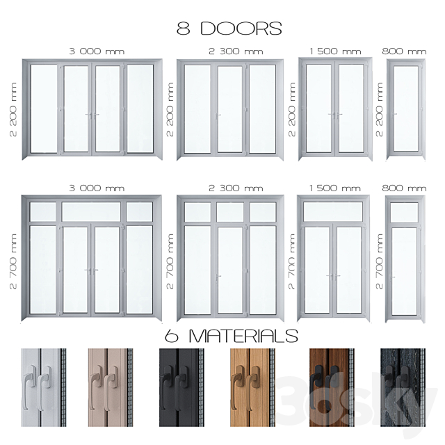 Door Set 2 3d