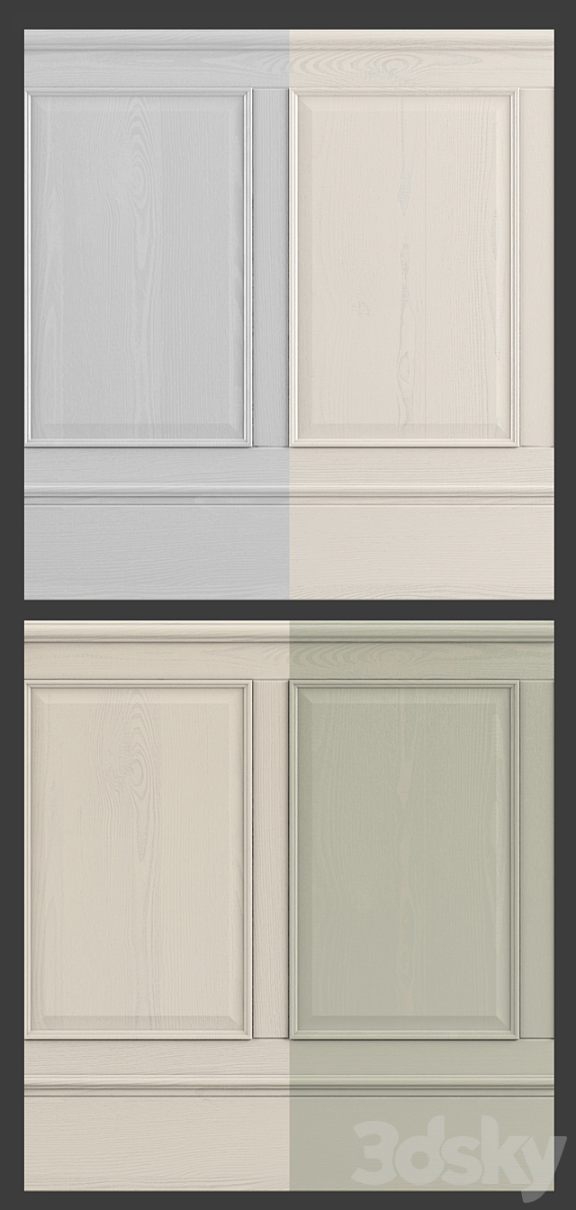 Wall panels set 2 3d