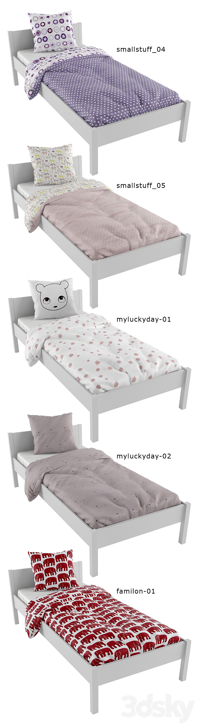 Bed clothes 02 3DSMax File - thumbnail 2