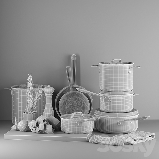 All-Clad NS1 Cookware Set 3d