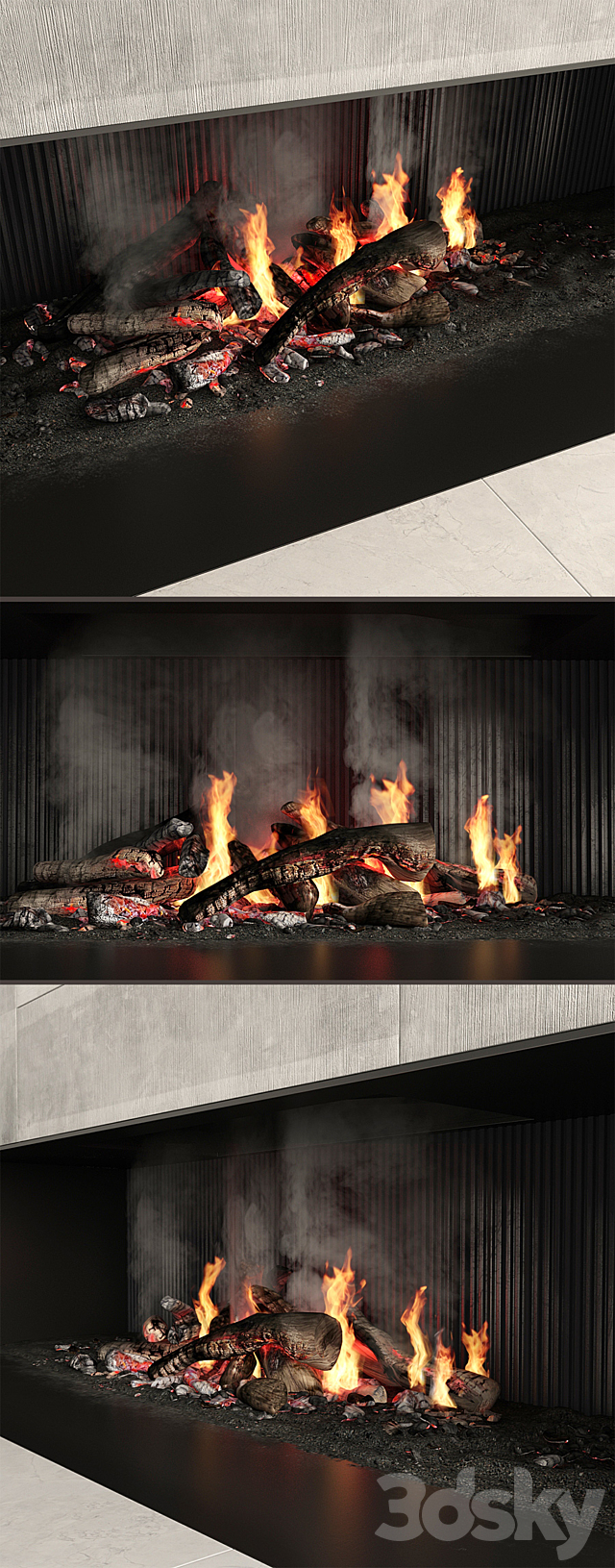 Fireplace_Modern 3d