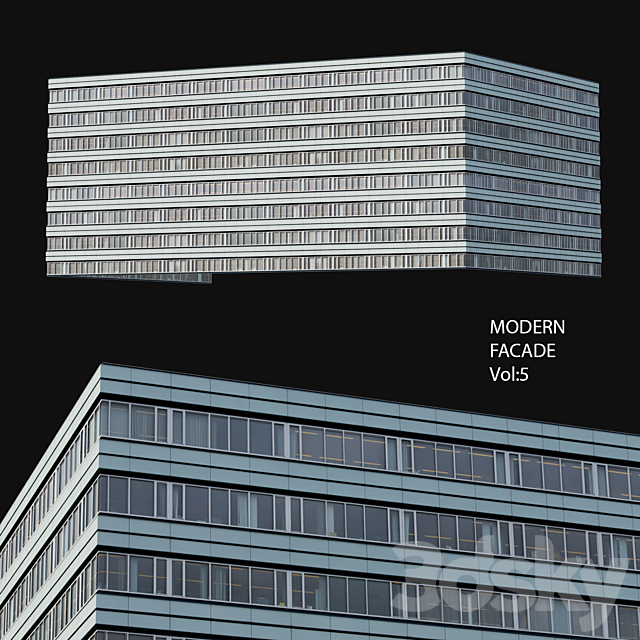 Modern facade_Vol: 5 3DSMax File - thumbnail 1