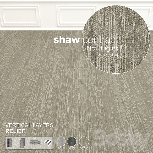 Shaw Carpet Vertical Layers Wall to Wall Floor No 4 3DSMax File - thumbnail 1