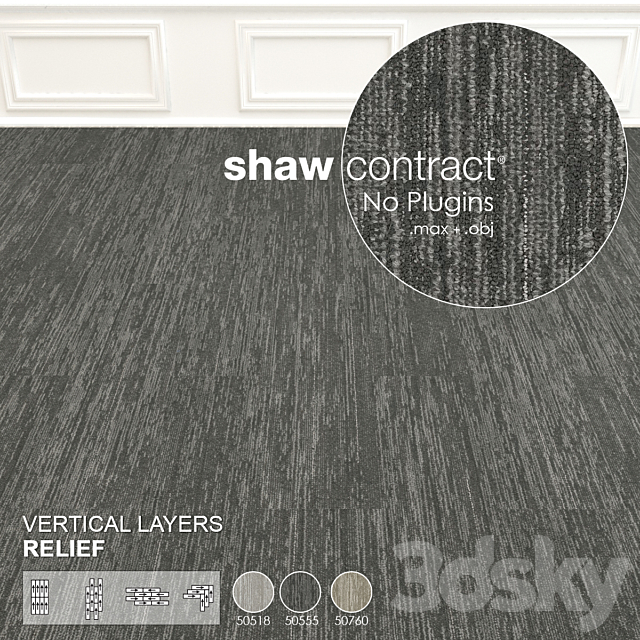 Shaw Carpet Vertical Layers Wall to Wall Floor No 4 3DSMax File - thumbnail 2