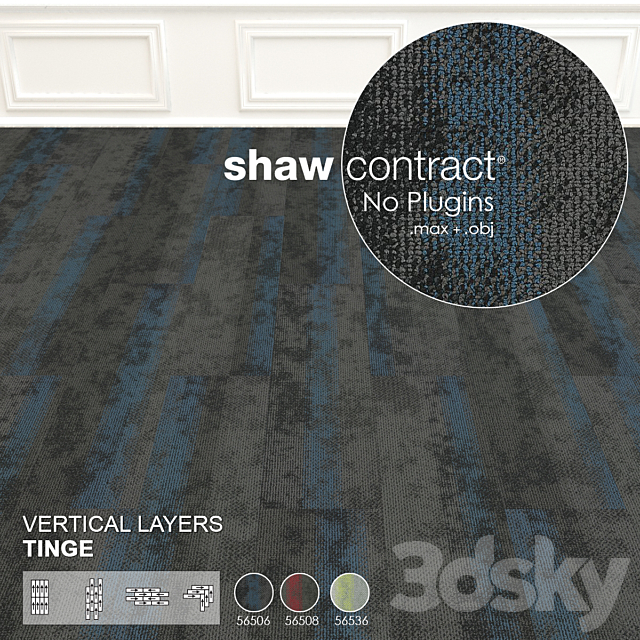 Shaw Carpet Vertical Layers Wall to Wall Floor No 6 3DSMax File - thumbnail 1