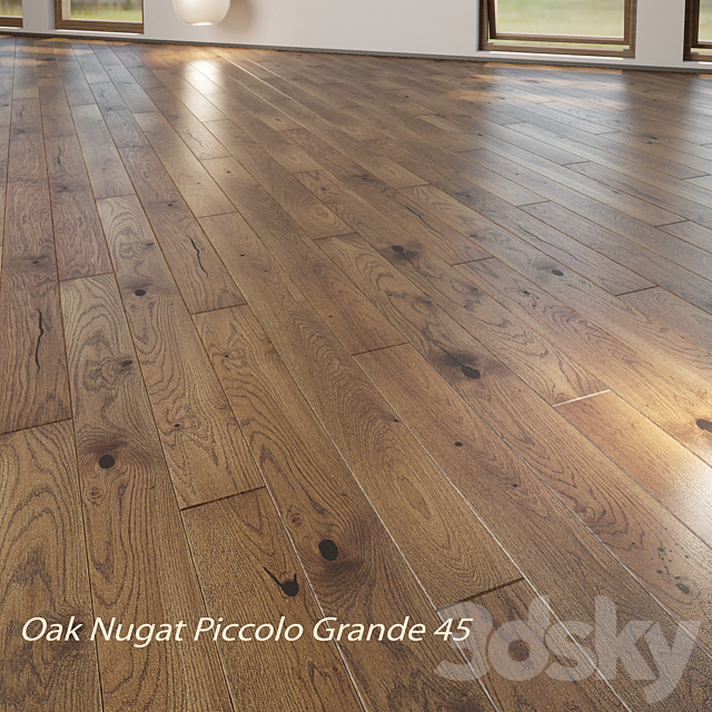Parquet board Barlinek Floorboard - Oak Nugat Piccolo Grande 3d