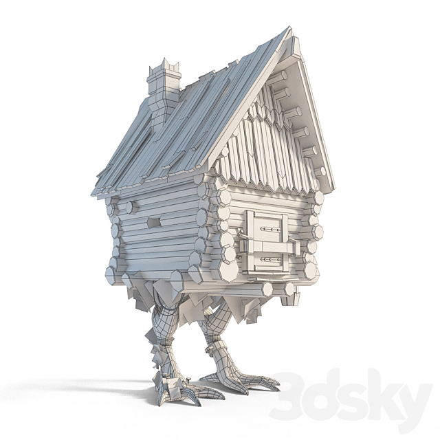 Hut on chicken legs 3d