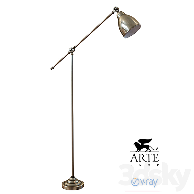 Floor lamp Arte Lamp 43 A2054PN-1AB 3DSMax File - thumbnail 1