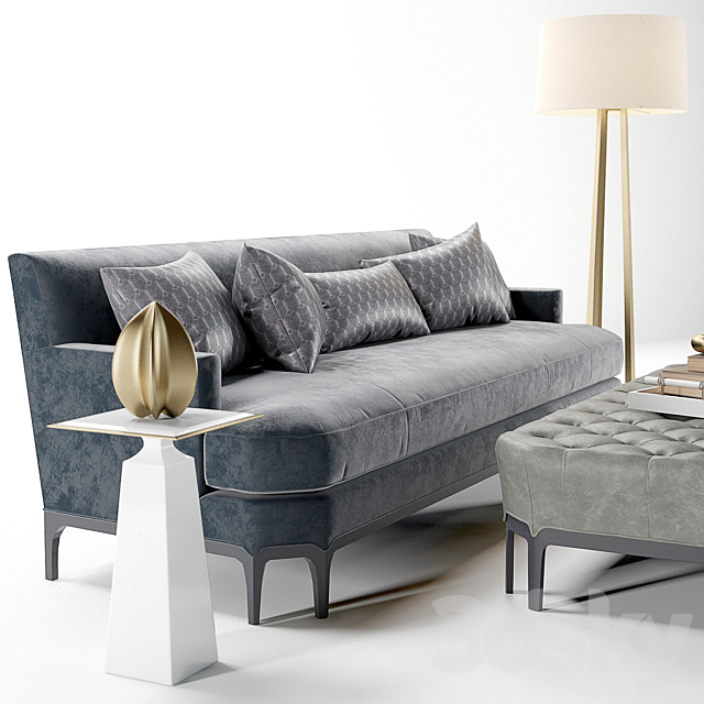 Baker Celestite Sofa 3d