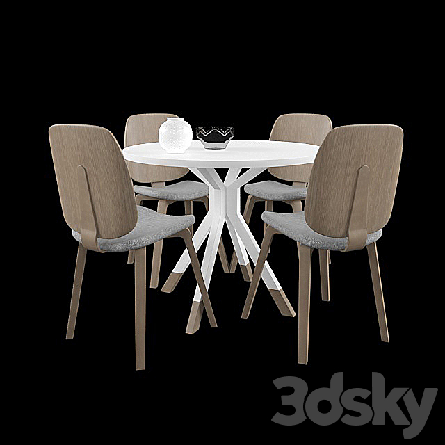 Boconcept table and chair 3DSMax File - thumbnail 2