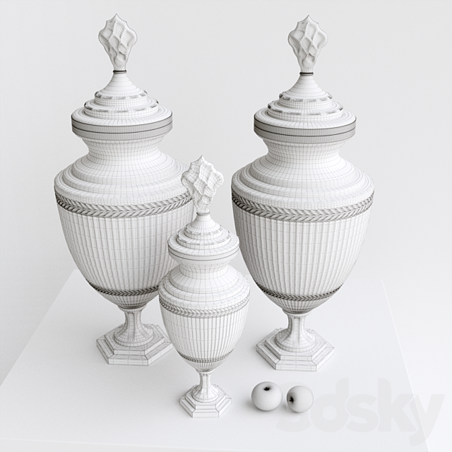 Vase Harcourt Glass L S 3DS Max Model - thumbnail 3